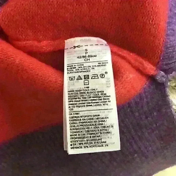 Banana Republic Knit  Sweater Wool Blend Striped Colorful - Picture 7 of 9